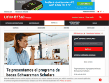 Tablet Screenshot of noticias.universia.com.py