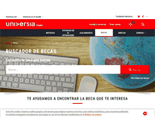 Tablet Screenshot of becas.universia.net